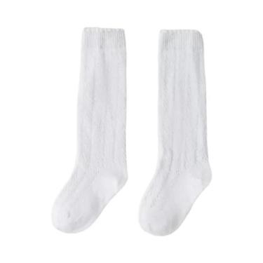 Imagem de Meias Altas Respiráveis Para Crianças, Meias Longas De Algodão Macio P