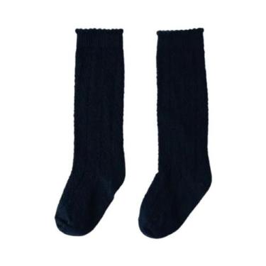 Imagem de Meias Altas Respiráveis Para Crianças, Meias Longas De Algodão Macio P