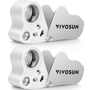 Imagem de Lupa de joalheiro iluminada VIVOSUN 30X 60X 2 unidades, White 2-Pack, 1