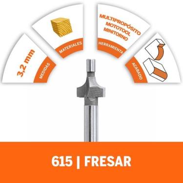 Imagem de Fresa dremel p/ borda 1/8 - 2615000615