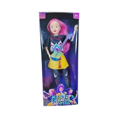 Imagem de Boneco KPop Anime Demon Hunters Rumi Mira Zoi Com Máscara De Vinil, Pr