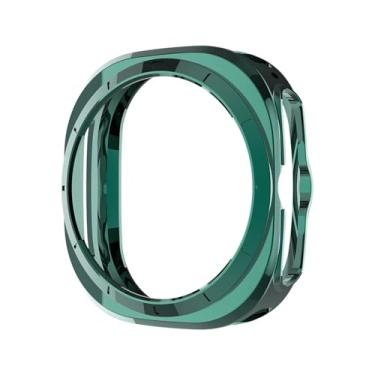 Imagem de BKUANE Capa de TPU para Samsung Galaxy Watch 7 Ultra 47 mm Protetor de moldura macia antiarranhões Capa protetora para Galaxy Watch Ultra(verde)