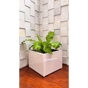 Imagem de Vaso Grande Centro De Mesa Plantas Vidro Branco - Inova Decor