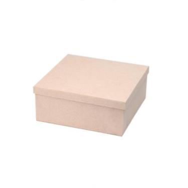 Imagem de Caixa Tampa Sapato 25x25x10 Mdf Cru Organizadora Caixa Presente - Meta
