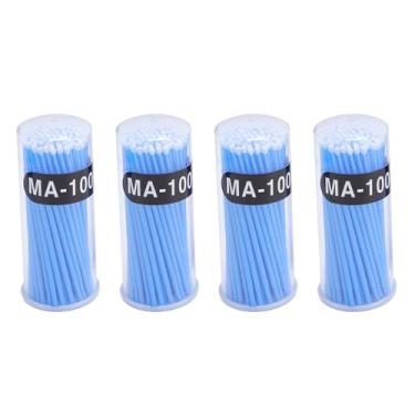 Imagem de Dioche 400 PCS Micro Aplicadores Escovas Dobráveis ​​Aplicadores de Ângulo Ajustável Varas Higiênicas Micro Cotonetes Portáteis para Uso Doméstico Artesanato Beleza Nail Art Limpeza (Azul)