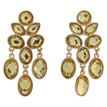 Imagem de Brinco Acrílico BC2963 - Akasaki, Amarelo, Dourado