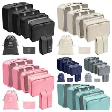Imagem de Bolsa Organizadoras Para Mala Roupas Bagagem Viagem (Kit 7 Peças Cor Aleatório)