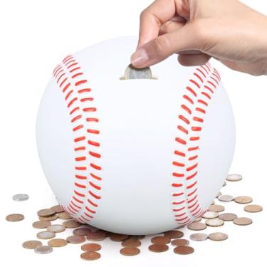 Imagem de Cofrinho de basquete, cofrinho de vinil de 19 cm, caixa de economia de dinheiro com tema esportivo, lindos cofrinhos, recipiente de armazenamento de dinheiro para crianças, meninos e meninas, pote de