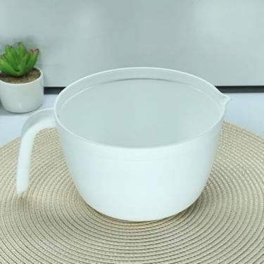 Imagem de Tigela de Preparo e Serviço 1,5L - Bico Dosador e Alça Curvada, Livre de BPA, Prática para Cozinha Doméstica, Ideal para Massas, Sopas e Molhos (Branco)