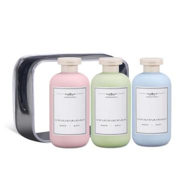 Imagem de Garrafas de viagem ASEVAT 300ml de plástico à prova de vazamentos para