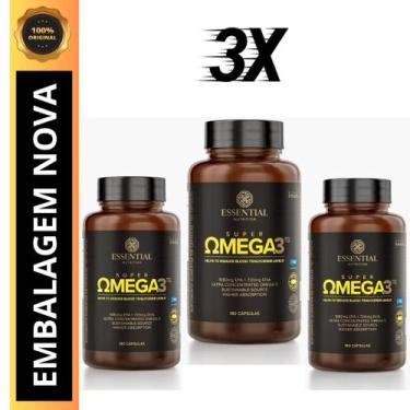 Imagem de Kit 3 Unidades Super Ômega 3 TG Ultra 1000mg 180 Cápsulas Softgel - Be