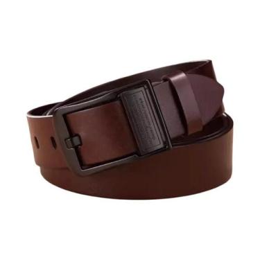 Imagem de Cinto De Couro Masculino Em Couro De Vaca Com Fivela De Liga Luxuosa P