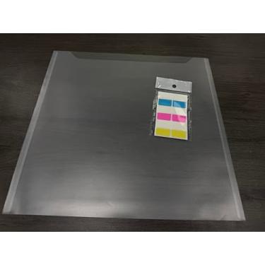 Imagem de Sxaffayc Pacote com 12 unidades de armazenamento de papel para scrapbook, organizador de papel de 30 x 30 cm com 60 abas adesivas para guardar álbuns, folhas de vinil, cartolina e fotos