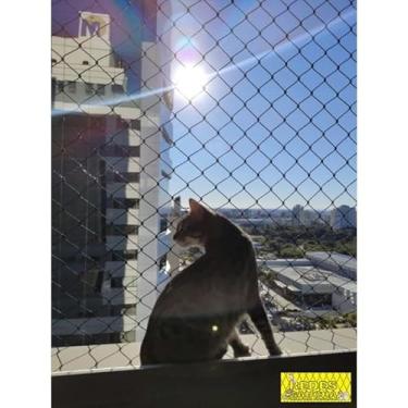 Imagem de Tela Rede De Proteção Para Janelas 1,20m x 1,20m Kit Completo!(Preta)