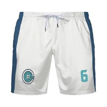 Imagem de Shorts De Futebol Juvenil Blue Lock Anime Nagi Isagi, Secagem Rápida E