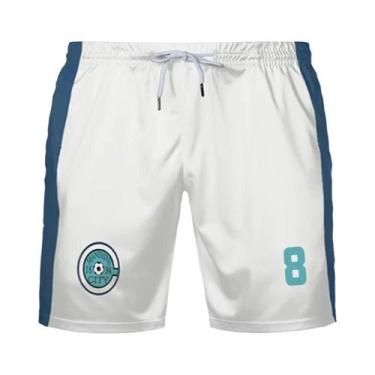 Imagem de Shorts De Futebol Juvenil Blue Lock Anime Nagi Isagi, Secagem Rápida E