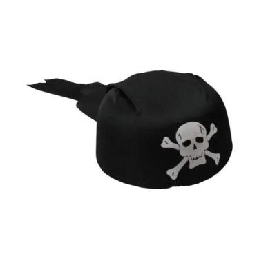 Imagem de Fantasia De Pirata Para Crianças, Colete Preto, Óculos, Chapéu, Bolsa 