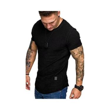 Imagem de Camisetas Masculinas Leves De Manga Curta Com Gola Redonda Moda Casual