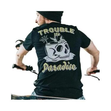 Imagem de Camiseta Masculina Oversized Gótica Harajuku Com Estampa De Caveira, M