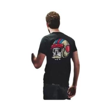 Imagem de Camiseta Masculina Oversized Gótica Harajuku Com Estampa De Caveira, M