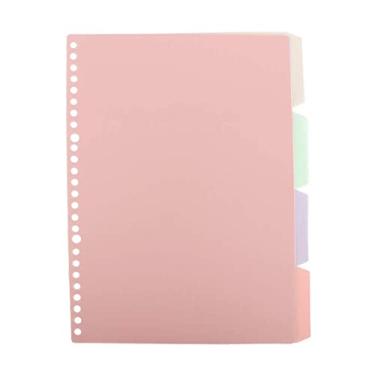 Imagem de Divisórias de índice de fichário escolar, 4 peças/conjunto de páginas separadoras de caderno, página de recortes, agenda, bobina, livro, folha solta, interior (A5)