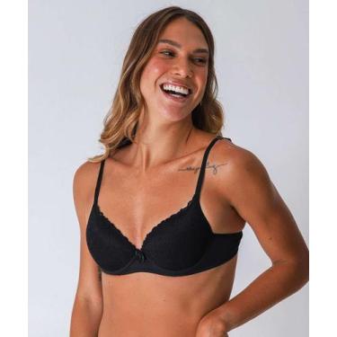 Imagem de Sutiã de Renda Com Base E Bojo Marisa Preto-87089, Preto, 42