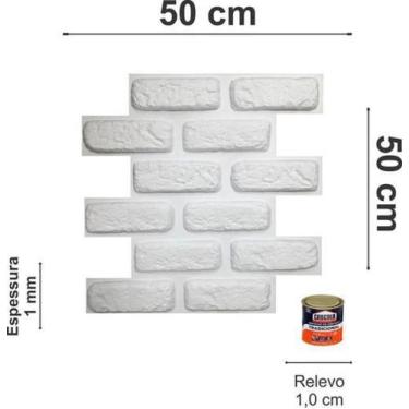 Imagem de 10 Placa Revestimento 3D Parede Tijolinho De Encaixe E 1Cola - Ilove3d