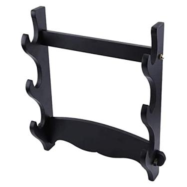 Imagem de U5GAAALPPQ9 Acessórios de mesa Suporte de espada de três níveis Samurai Suporte de exibição de espada Katana Suporte de exibição de peças de exibição Suporte de espada montado na parede