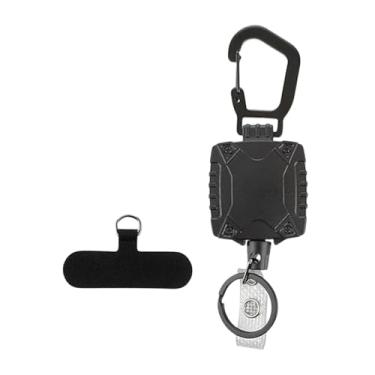 Imagem de simhoa Chaveiro retrátil com mosquetão para prender celular e porta-crachá para escalada, Style C