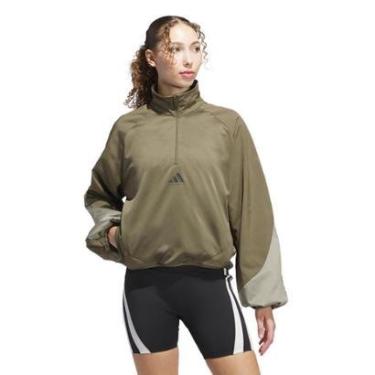 Imagem de Blusa Meio Zíper Basketball Pullover Adidas-Feminino