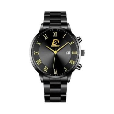 Imagem de Relógio De Quartzo Masculino Minimalista De Luxo Dourado, Casual Para 