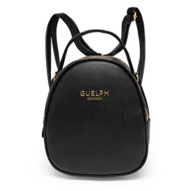Imagem de Mochila Guelph Feminina Compacta Transversal Casual Preta, U, PRETO