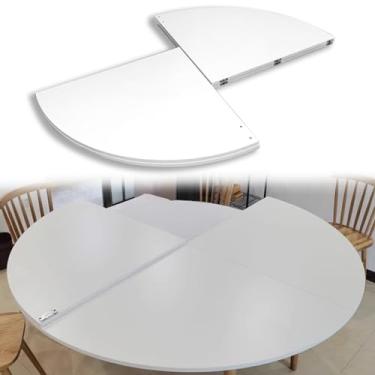 Imagem de Mesa dobrável de madeira branca, sem pernas, mesa de jantar para festa/banquete/sala de estar, mesa de jantar grande dobrável (tamanho: 150 cm (59 pol.)