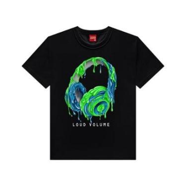 Imagem de Camiseta Infantil Manga Curta Preta Ref 112664-Masculino