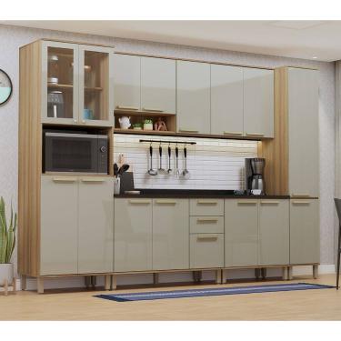 Imagem de Cozinha Modulada Completa 6 Pecas com Tampos e sem Pia Isis Luciane Moveis