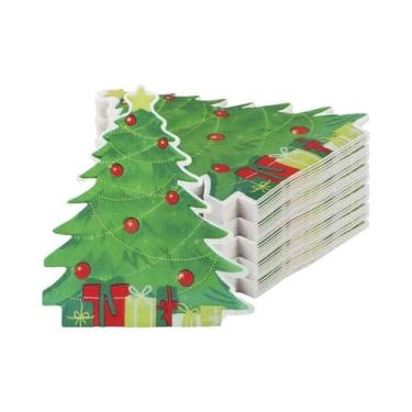 Imagem de Guardanapos De Papel Descartáveis Com Tema De Natal: Árvore, Papai Noe
