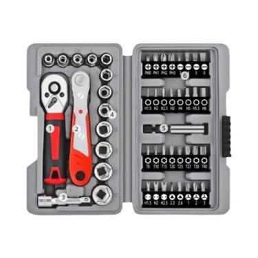 Imagem de Conjunto De Bits De Catraca De Liberação Rápida 1/4'' Em Aço Cr-V, Cha