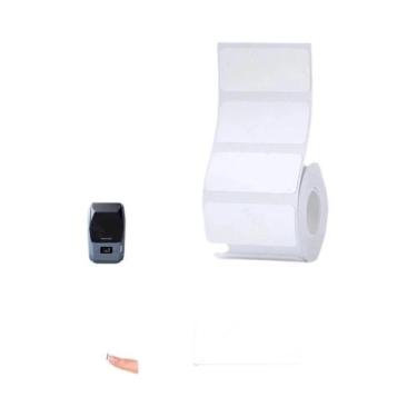 Imagem de Papel De Etiqueta Térmica Colorida Niimbot M2 Branco Prata Transparent