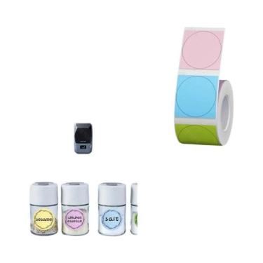 Imagem de Papel De Etiqueta Térmica Colorida Niimbot M2 Branco Prata Transparent