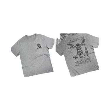 Imagem de Camiseta Masculina De Verão Tamanho Grande Com Gola Redonda E Manga Cu