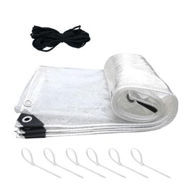 Imagem de Capa de galinheiro à prova d'água | Caixa transparente com cordões, cobertura de pátio de isolamento | para jardim ao ar livre, quintal, varanda, pequeno abrigo de animais de fazenda