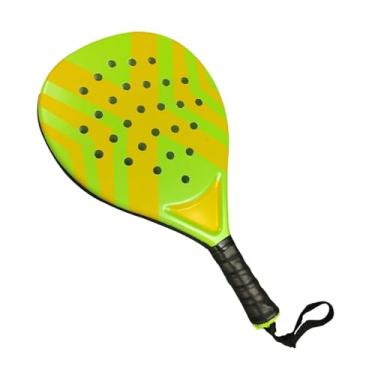 Imagem de Zxpjkyu Raquete de Padel para Beach Tennis com Bolsa de Armazenamento, Ideal para Treinamento, Profissional E Leve, Verde Amarelo