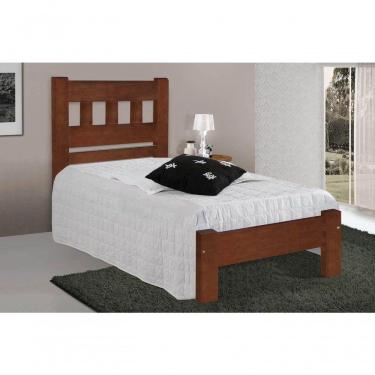 Imagem de Cama Solteirão (solteiro Extra) Madri De Madeira Maciça Angelim Pedra/tauari - Cor Castanho