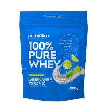 Imagem de 100 Pure Whey 900g Refil Probiótica, Iogurte com limão