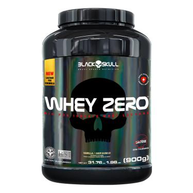 Imagem de WHEY ZERO (COM LACTASE) BLACK SKULL - 900G