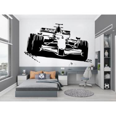 Imagem de Adesivo de parede  formula 1 - Ambiente dekorado, 80cm, preto