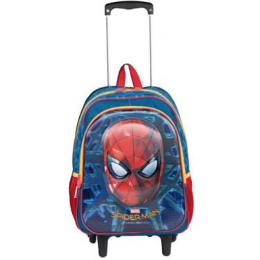 Imagem de Mochila Grande Com Rodinha Escolar Infantil Spider-Man 3d - Pacific