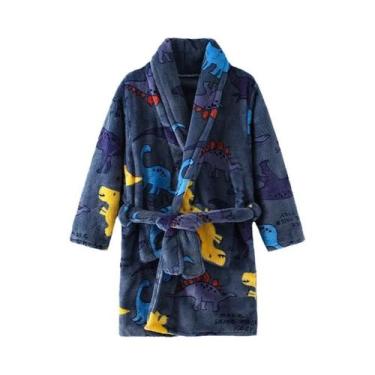 Imagem de Pijamas De Flanela Macia Para Meninas E Meninos, Roupão Quente De Outo