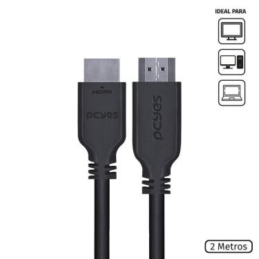 Imagem de Cabo Displayport Macho Para Hdmi 2.0 Macho 2 Metros -...