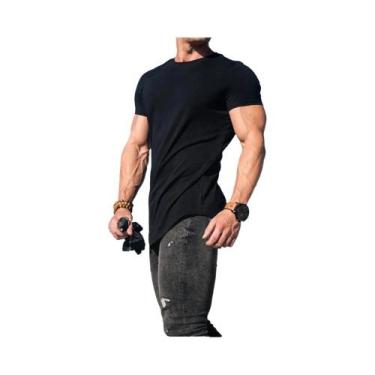 Imagem de Camiseta Masculina de Verão para Treino - Manga Curta em Algodão de Al